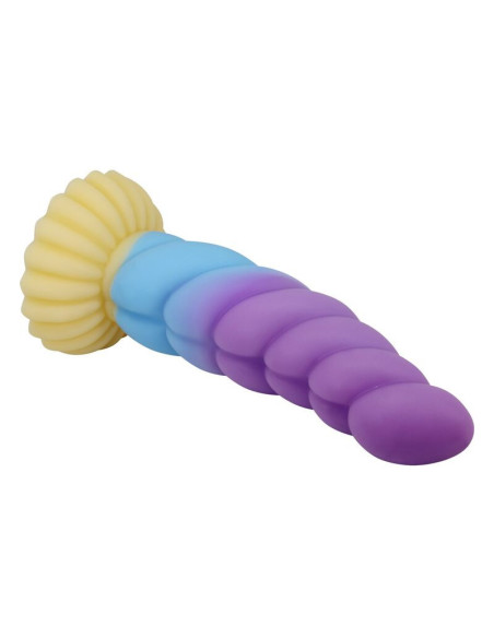 POWER MONSTERS - UNICORN TRICOLOR FANTASY SILICONE DILDO 22 CM Ø 5 CM