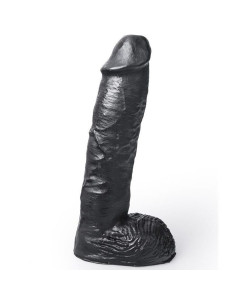 HUNG SYSTEM - REALISTINIS JUODOS SPALVOS MIKI FORMOS DILDO 24 CM