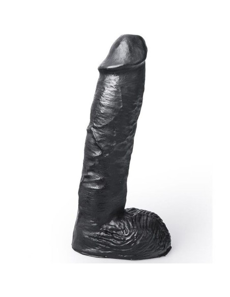 HUNG SYSTEM - REALISTINIS JUODOS SPALVOS MIKI FORMOS DILDO 24 CM
