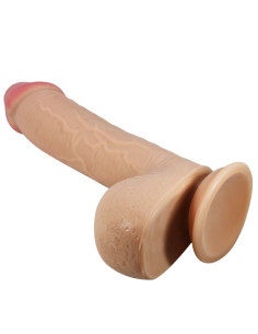 PRETTY LOVE - SLYDANČIOS ODOS SERIJOS REALISTIŠKAS DILDO SU SLYDANČIA ODOS SIURTUKU, 23,4 CM