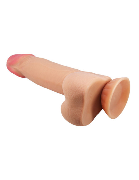 PRETTY LOVE - SLYDANČIOS ODOS SERIJOS REALISTIŠKAS DILDO SU SLYDANČIA ODOS SIURBTUKU 21,8 CM