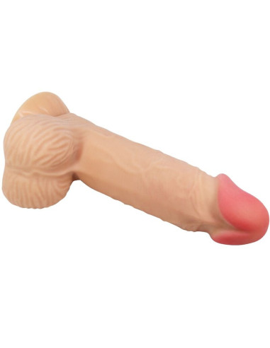 PRETTY LOVE - SLYDANČIOS ODOS SERIJOS REALISTIŠKAS DILDO SU SLYDANČIA ODOS SIURBTUKU 20,6 CM