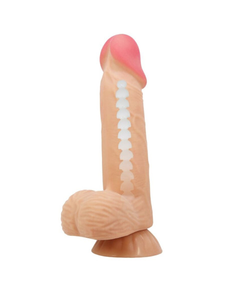 PRETTY LOVE - SLYDANČIOS ODOS SERIJOS REALISTIŠKAS DILDO SU SLYDANČIA ODOS SIURBTUKU 20,6 CM