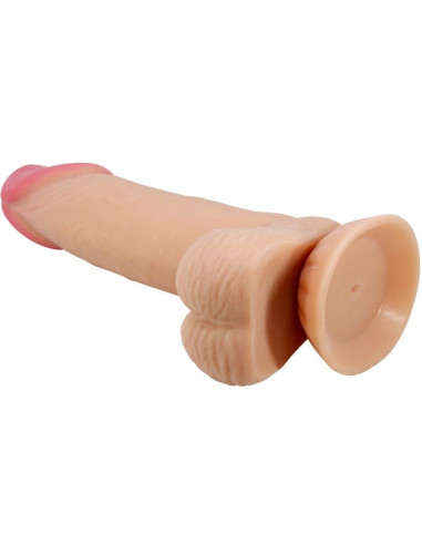 PRETTY LOVE - SLYDANČIOS ODOS SERIJOS REALISTIŠKAS DILDO SU SLYDANČIA ODOS SIURBTUKU 19,4 CM
