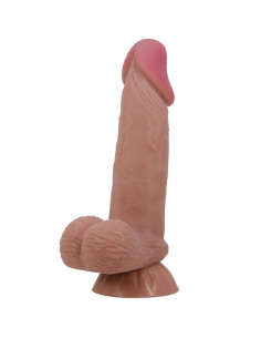 PRETTY LOVE - SLIDING SKIN SERIES REALISTIC DILDO WITH SLIDING BROWN SKIN SUCTION CUP 19.4 CM 2