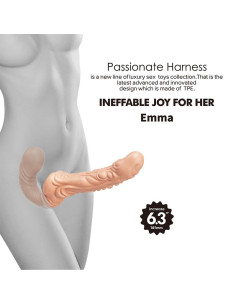 BAILE - EMMA TEXTURED DOUBLE PENETRATION STRAP-ON FLESH 2