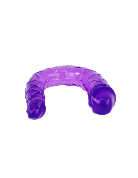 BAILE - DOUBLE DILDO IN LILAC FLEXIBLE JELLY