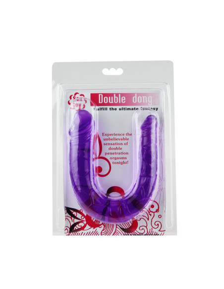 BAILE - Dvigubas dildo alyvinėje lanksčioje želė formoje