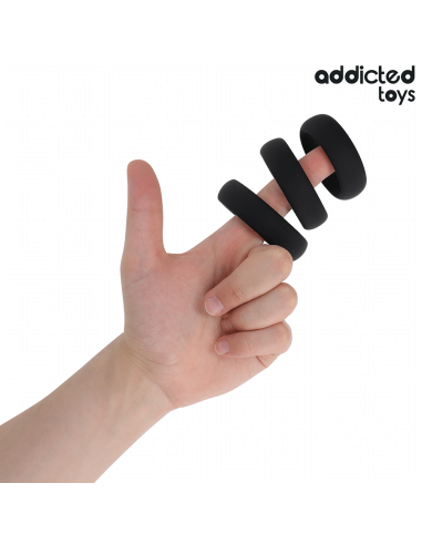 ADDICTED TOYS - SET OF FLAT SILICONE RINGS