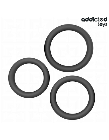 ADDICTED TOYS - PLOKŠČIŲ SILIKONINIŲ ŽIEDŲ RINKINYS