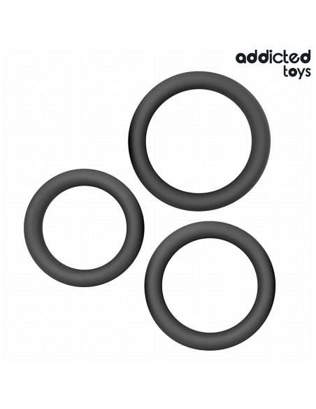 ADDICTED TOYS - PLOKŠČIŲ SILIKONINIŲ ŽIEDŲ RINKINYS
