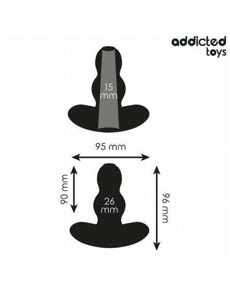 ADDICTED TOYS - TUŠČIABUČIAS ANALINIS KAIŠTIS IŠ SILIKONIO, M DYDIS 9,6 CM