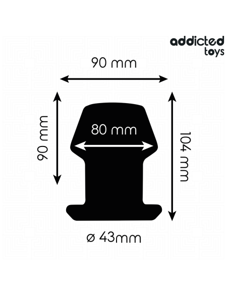 ADDICTED TOYS - YPATINGAI TUŠČIABUČIAS SILIKONINIS ANALINIS KAIŠTIS, DYDIS L 10,4 CM