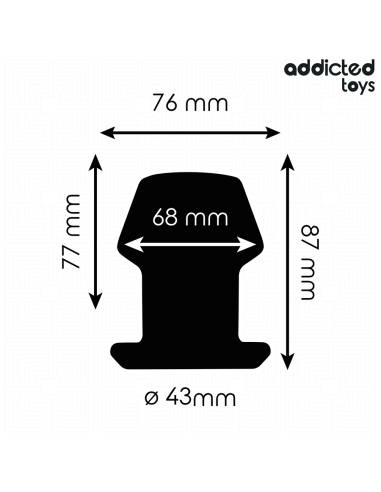 ADDICTED TOYS - EXTREME HOLLOW ANAL PLUG SILICONE SIZE M 8.7 CM