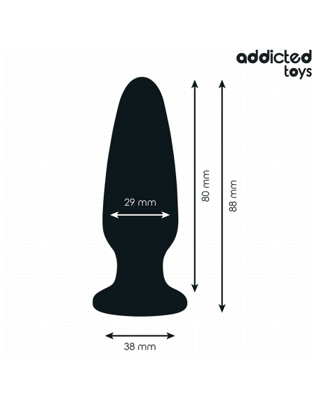 ADDICTED TOYS - ANALINIS KAIŠTIS SU SILIKONINIS BRANDALĖLIS, S DYDIS 8,8 CM