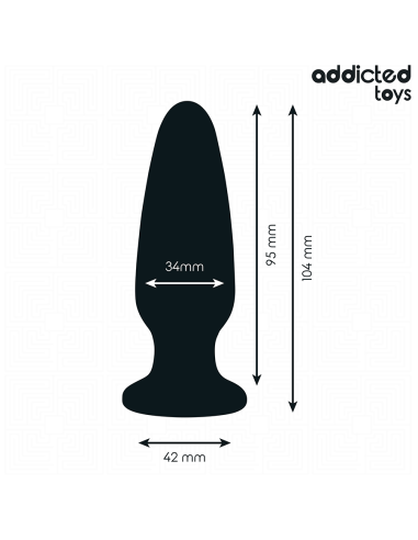 ADDICTED TOYS - ANALINIS KAIŠTIS SU SILIKONINIS BRANDALĖLIS, M DYDIS, 10,4 CM