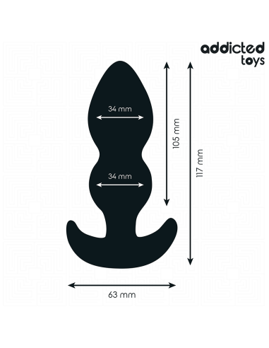 ADDICTED TOYS - SILIKONINIS ANALINIS KAIŠTIS, DYDIS L, 11,7 CM