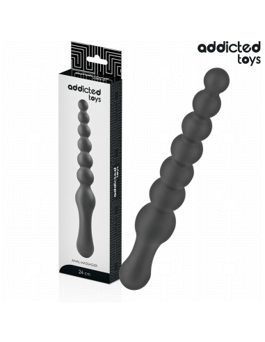 ADDICTED TOYS - DOUBLE ANAL MASSAGER SILICONE 24 CM