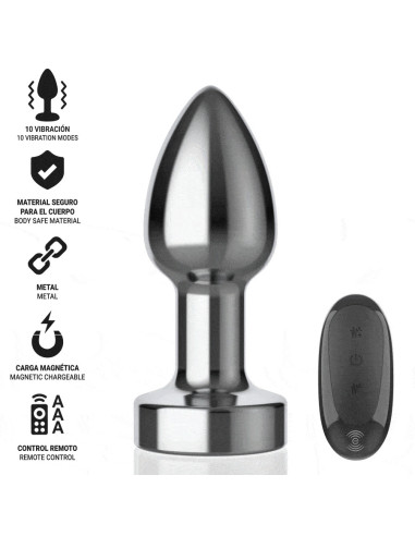 INTENSE - ANALINIS KAIŠTELIS, 10 VIBRACIJOS METALINIS, SU NUOTOLINIO VALDYMO PULTU