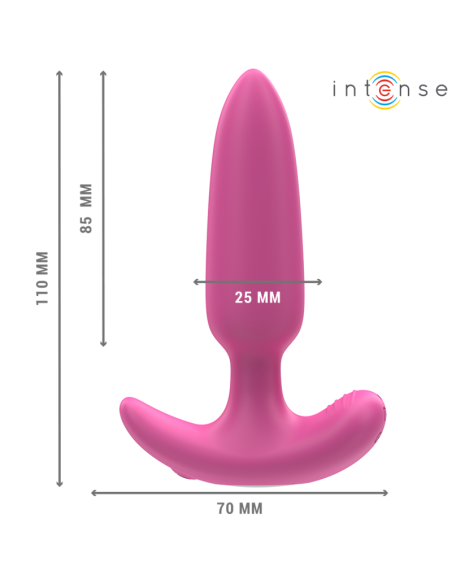 INTENSE - ROSS ANAL PLUG 10 VIBRATIONS PINK REMOTE CONTROL