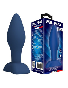 MR PLAY - TAPERED SILICONE ANAL PLUG BLUE L