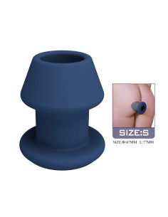 MR PLAY - JACK BLUE SILICONE HOLLOW ANAL PLUG SIZE S 2