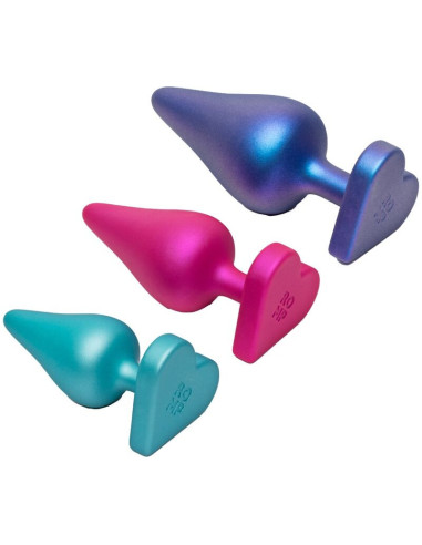 ROMP - LUSTER ANAL TRAINING KIT S-M-L WITH HEART-SHAPED BASE