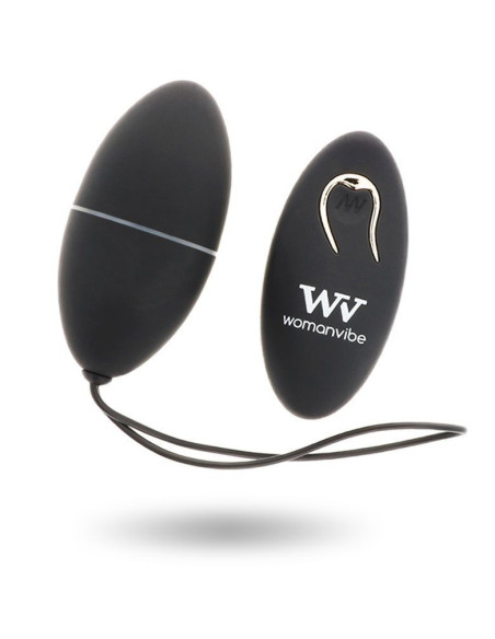 WOMANVIBE - ALSAN EGG NUOTOLINIO VALDYMO PULTAS JUODAS SILIKONINIS JUODAS