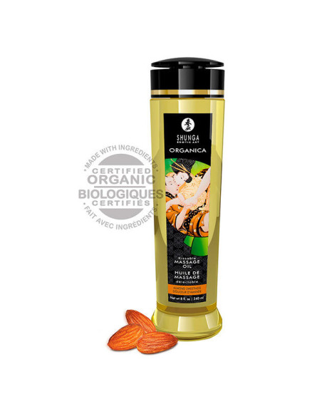 SHUNGA - ORGANIC ALMOND MASSAGE OIL 240 ML