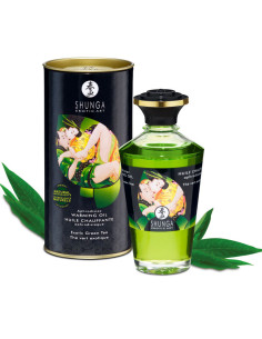 SHUNGA - ekologiškas žaliosios arbatos šilumos poveikio masažinis aliejus 100 ml