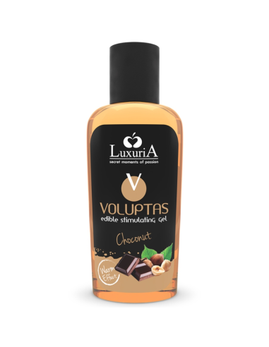 INTIMATELINE LUXURIA - VOLUPTAS VALGOMAS MASAŽAS GELIS ŠILDANTIS POVEIKIS - CHOCONUT 100 ML