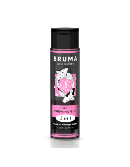 BRUMA - aukščiausios kokybės masažinė kramtomoji guma su HOT aliejumi 3 viename - 100 ml