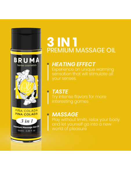 BRUMA - PREMIUM KLASĖS MASAŽINIS KARŠTAS HOT „PINA COLADA“ 3 IN 1 - 100 ML