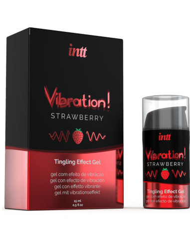 INTT - GALINGAS INTIMŪS ERTMINIUI STIMULIATORIUS, VIBRATORIUS GELIS SU BRAŠKIŲ SKONIU, 15 ML