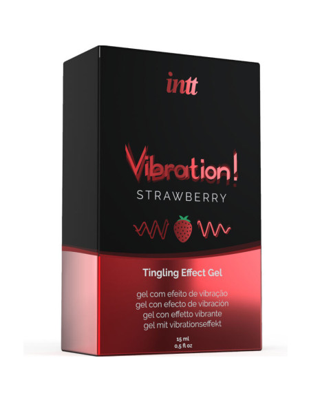 INTT - GALINGAS INTIMŪS ERTMINIUI STIMULIATORIUS, VIBRATORIUS GELIS SU BRAŠKIŲ SKONIU, 15 ML