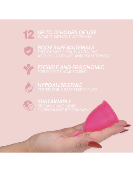 INTIMICHIC - MENSTRUAL CUP MEDICAL GRADE SILICONE - SIZE S