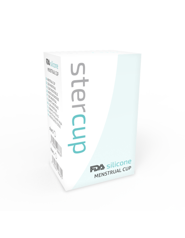 STERCUP - FDA patvirtinta silikoninė menstruacinė taurelė su akvamarino spalva - L dydis