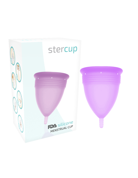 STERCUP - FDA silikoninė menstruacinė taurelė, violetinė - S dydis