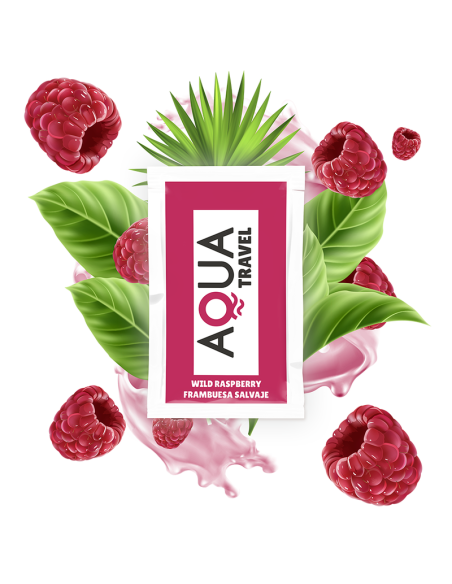 AQUA TRAVEL - LAUKINIŲ AVIEČIŲ SKONIO VANDENS PAGRINDU PAGAMINTAS LUBRIKANTAS 6 ML
