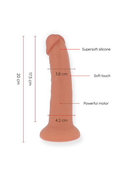 ONINDER - MEDIUM BOGOTÁ VIBRATOR DILDO 9 SPEEDS NATURAL 20 CM -O- 4.2 CM - FREE APP