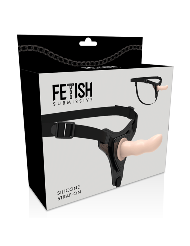 FETISH SUBMISSIVE HARNESS - FLESH SILICONE G-SPOT 12.5 CM