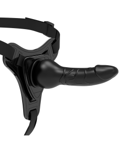 FETISH SUBMISSIVE HARNESS - BLACK SILICONE REALISTIC 16 CM