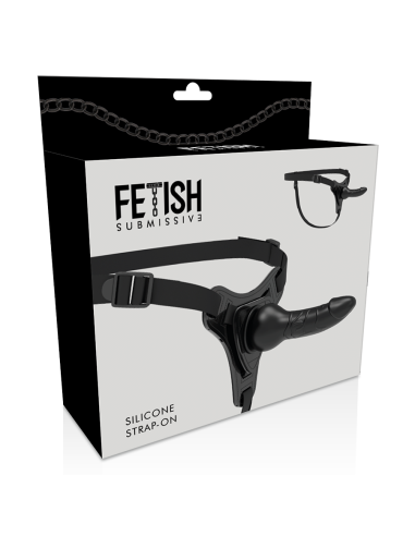 FETISH SUBMISSIVE HARNESS - BLACK SILICONE REALISTIC 16 CM