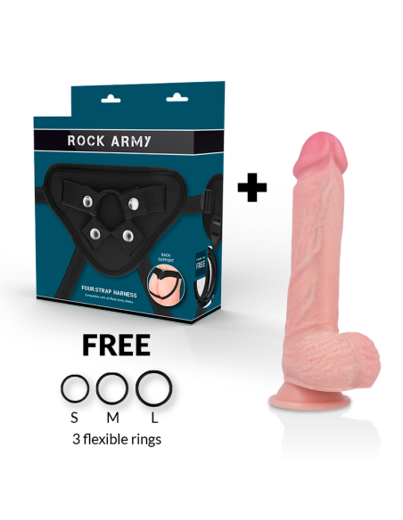 ROCKARMY - HARNESS LIQUID SILICONE PREMIUM SPITFIRE REALISTIC 21 CM -O- 4.62 CM