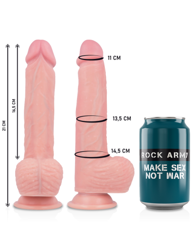 ROCKARMY - SKYSTO SILIKONINIO PREMIUM SPITFIRE DIRŽAI REALISTINIAI 21 CM -O- 4,62 CM