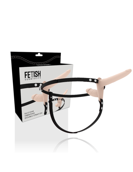 FETISH SUBMISSIVE HARNESS - DOUBLE PENETRATION FLESH UP VIBRATOR