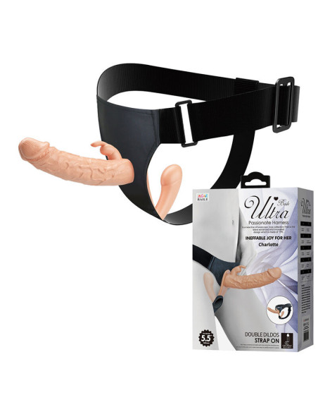 BAILE - CHARLOTTE HOLLOW DOUBLE PENETRATION STRAP-ON FLESH