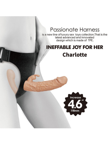 BAILE - CHARLOTTE HOLLOW DOUBLE PENETRATION STRAP-ON FLESH