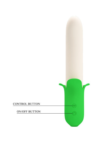 PRETTY LOVE – „Banana Knight“ super galia, 7 silikoninės vibracijos