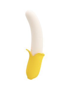 PRETTY LOVE – BANANA GEEK SUPER POWER 7 VIBRACIJOS AUKŠTYN IR ŽEMYN, JUODA SILIKONINĖ 2